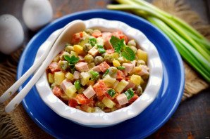 "Оливье" с запеченными овощами