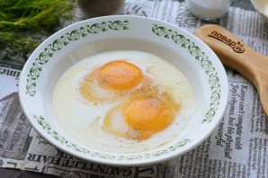 Омлет с морской капустой