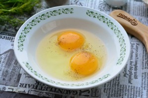 Омлет с морской капустой