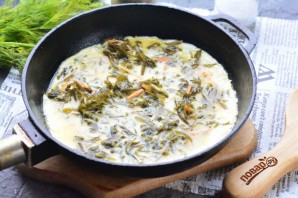 Омлет с морской капустой