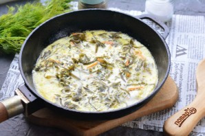 Омлет с морской капустой