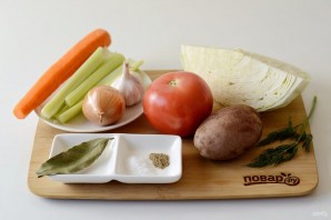 Овощной суп без мяса с капустой