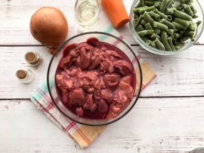 Печень со стручковой фасолью