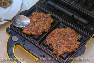 Печеночные вафли с овощами и гречневой мукой Печеночные вафли с овощами и гречневой мукой