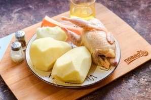 Перепелка с картошкой в духовке