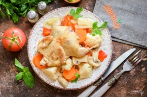 Перепелка с овощами в духовке Перепелка с овощами в духовке