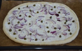 Пицца с форелью