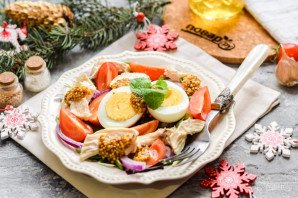 Салат без майонеза на Новый год Салат без майонеза на Новый год