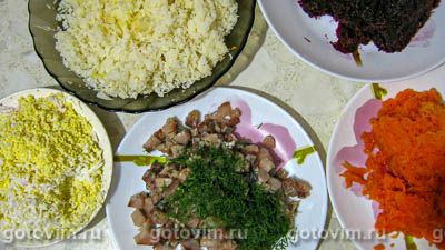 «Селёдка под шубой» рулетом (без желатина) «Селёдка под шубой» рулетом (без желатина)