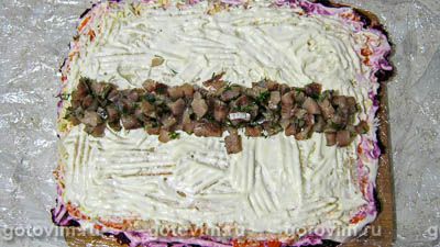 «Селёдка под шубой» рулетом (без желатина) «Селёдка под шубой» рулетом (без желатина)