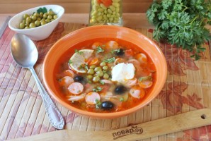 Солянка с горошком