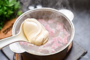 Суп с чечевицей и сыром