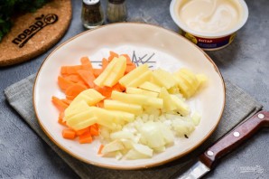 Суп с чечевицей и сыром