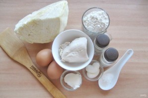 Заливной пирог с курицей и капустой