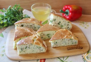 Заливной пирог с курицей и капустой