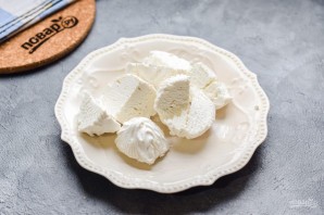 Десерт из зефира со сливками