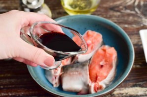 Горбуша в соевом соусе