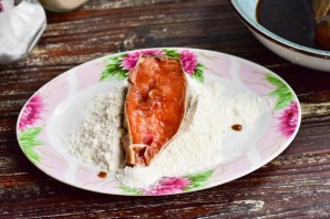 Горбуша в соевом соусе