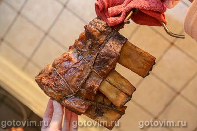 Говяжьи ребрышки в коптильне Говяжьи ребрышки в коптильне