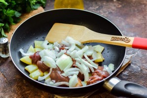 Картошка с печенью жареная