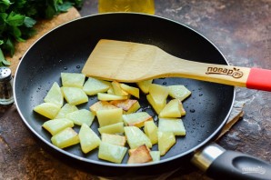 Картошка с печенью жареная