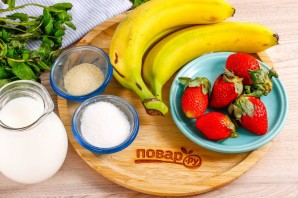 Клубнично-банановый террин