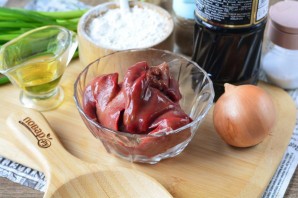 Куриная печень в соевом соусе