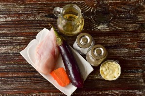 Куриные рулетики с баклажанами