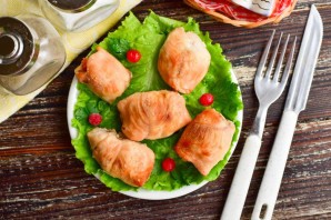 Куриные рулетики с баклажанами