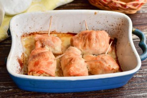 Куриные рулетики с баклажанами