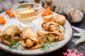 Куриные рулетики с брынзой