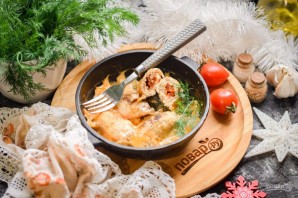 Куриные рулетики с моцареллой Куриные рулетики с моцареллой