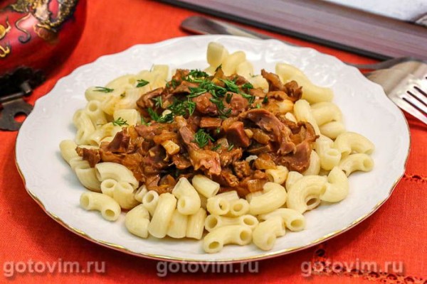 Куриные желудки в соусе барбекю Куриные желудки в соусе барбекю