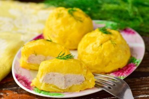 Мясо запеченное в пюре