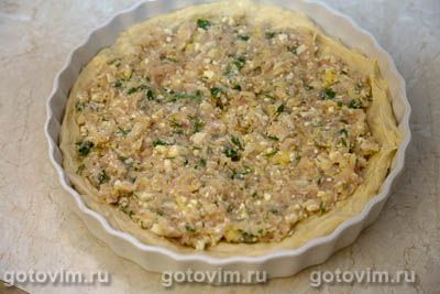 Осетинский пирог с курицей и рассольным сыром