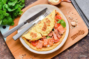 Овсяноблин с красной рыбой Овсяноблин с красной рыбой