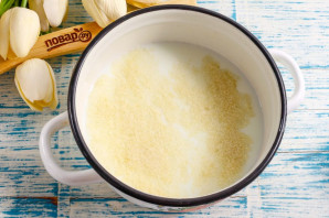 Панна-котта с черникой