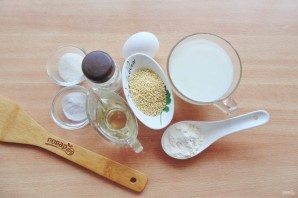 Пшенные оладьи на кефире