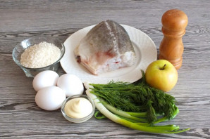 Рисовый салат с треской