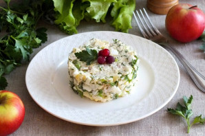 Рисовый салат с треской