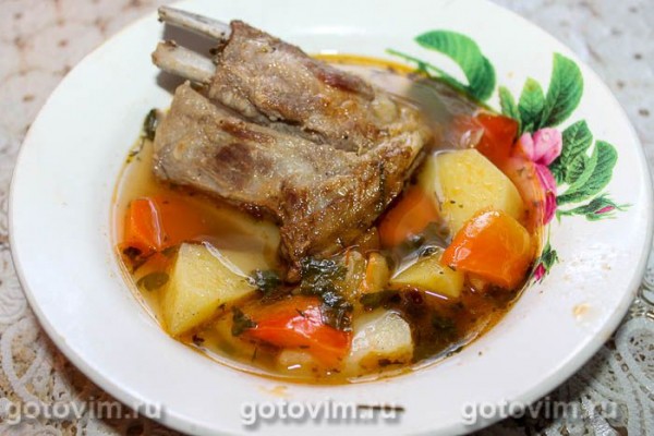 Шурпа из свиных ребрышек в мультиварке Шурпа из свиных ребрышек в мультиварке