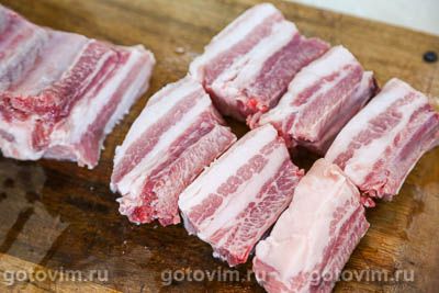 Свиные ребрышки в липкой глазури с соевым соусом