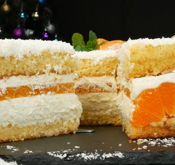 Торт "Мандариновая нежность" Торт "Мандариновая нежность"