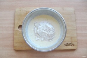 Заливной пирог с курицей и капустой