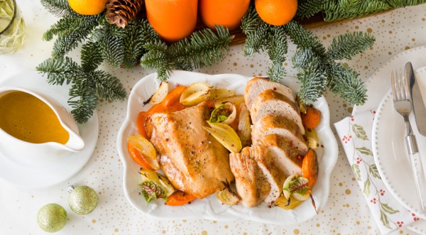 Запечённая грудка индейки в соевом маринаде с овощами, пошаговый рецепт с фото