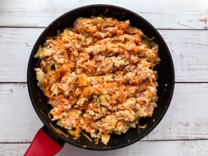 Запеканка с фаршем, капустой и картофелем Запеканка с фаршем, капустой и картофелем