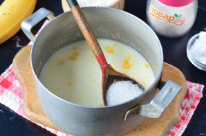 Банановый пудинг без выпечки