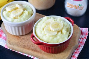 Банановый пудинг без выпечки