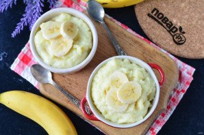 Банановый пудинг без выпечки