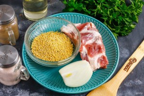 Баранина с пшеном